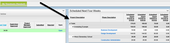 My Scheduled Hours