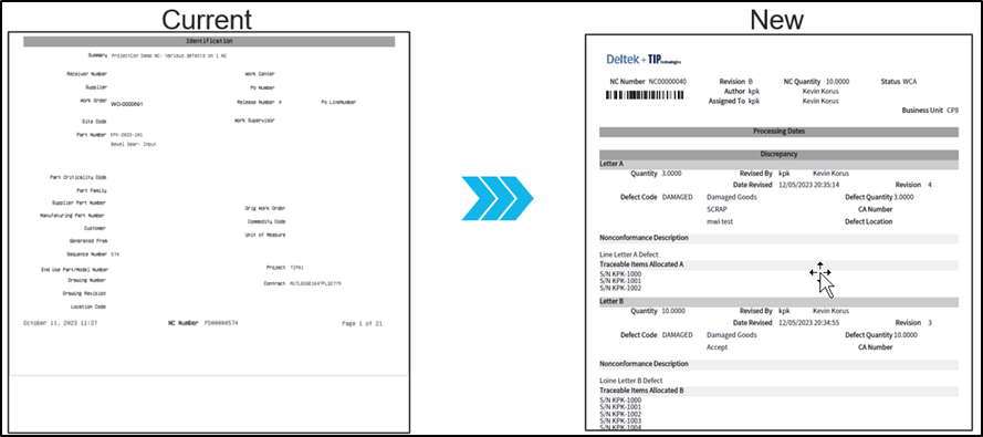 Newly revamped Nonconformance (NC) report