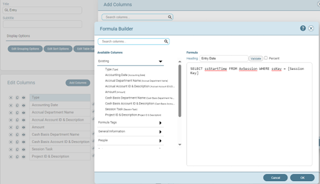 Widget Formula Builder