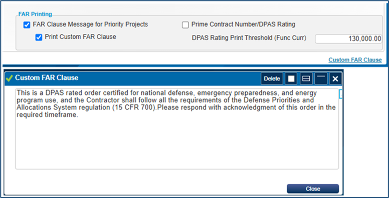 DPAS Verbiage