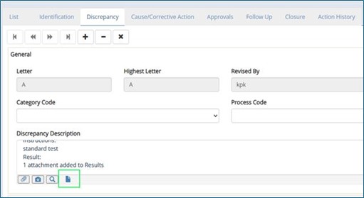 Include all attachments from the originating inspection record