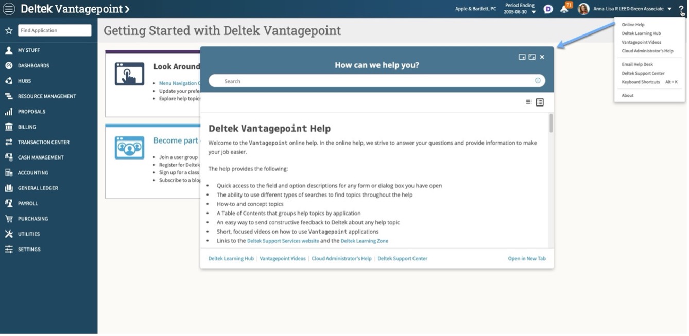 Deltek Vantagepoint new feature to bring the power of deltek learning hub into your workflow