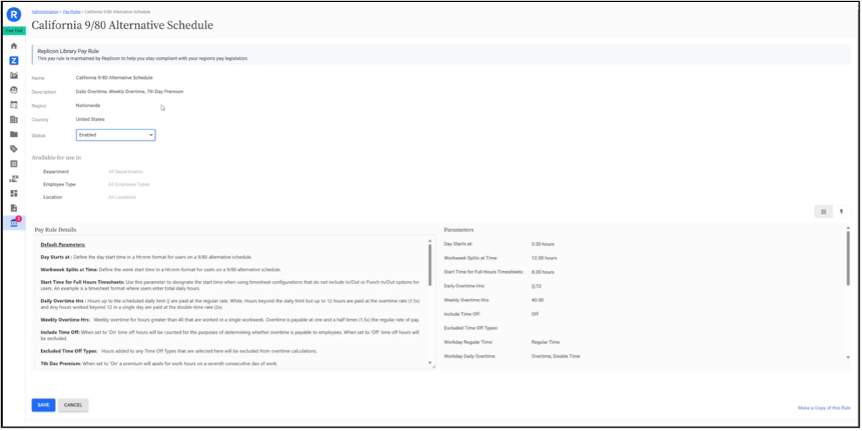 California 9/80 Alternative Schedule Pay Rule