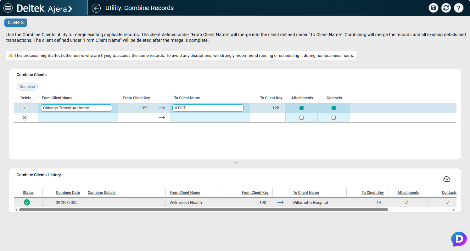 Keep your data clean and your team happy with Ajera’s new duplicate client merge tool