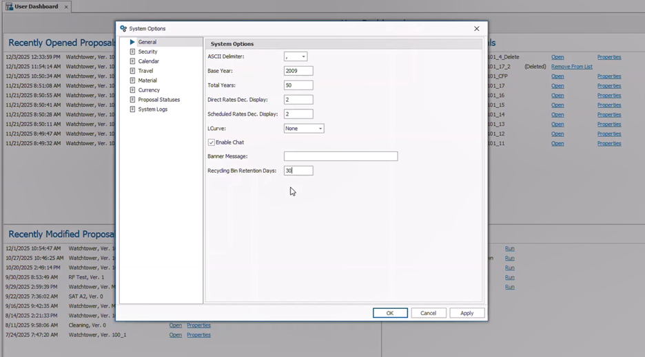 Recycling Bin Retention Timer