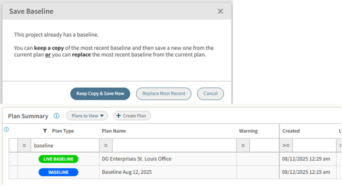 Capture approved scope at key milestones, not every daily plan change