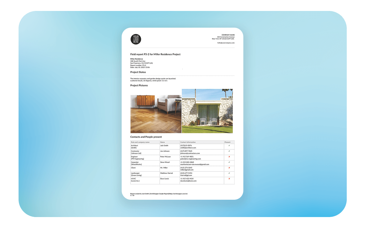 Create Instant Field Reports