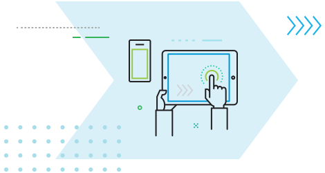 Illustration of mobile and tablet use for project management tasks in Deltek PIM