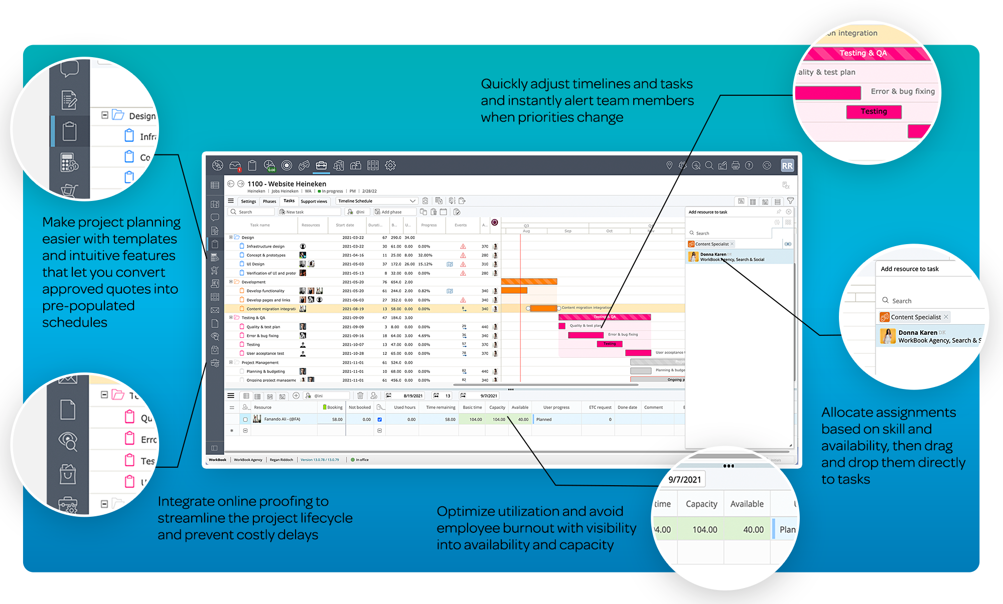 Deltek Workbook Agency Project Management Software Features