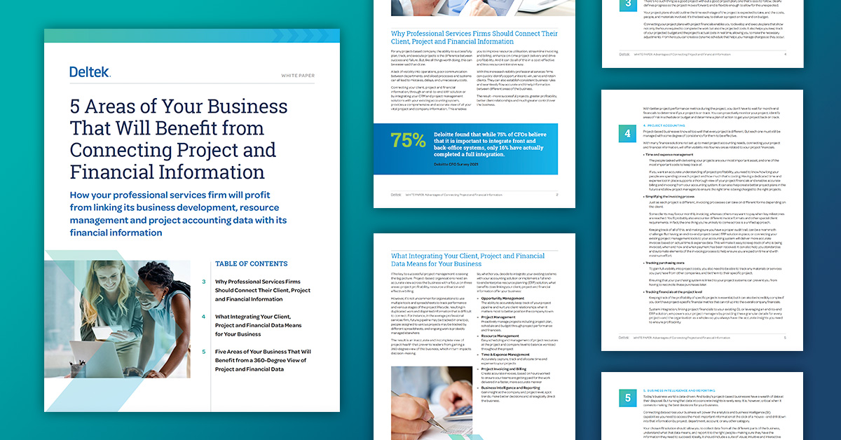 Why Small Businesses Should Combine Financial & Project Data 