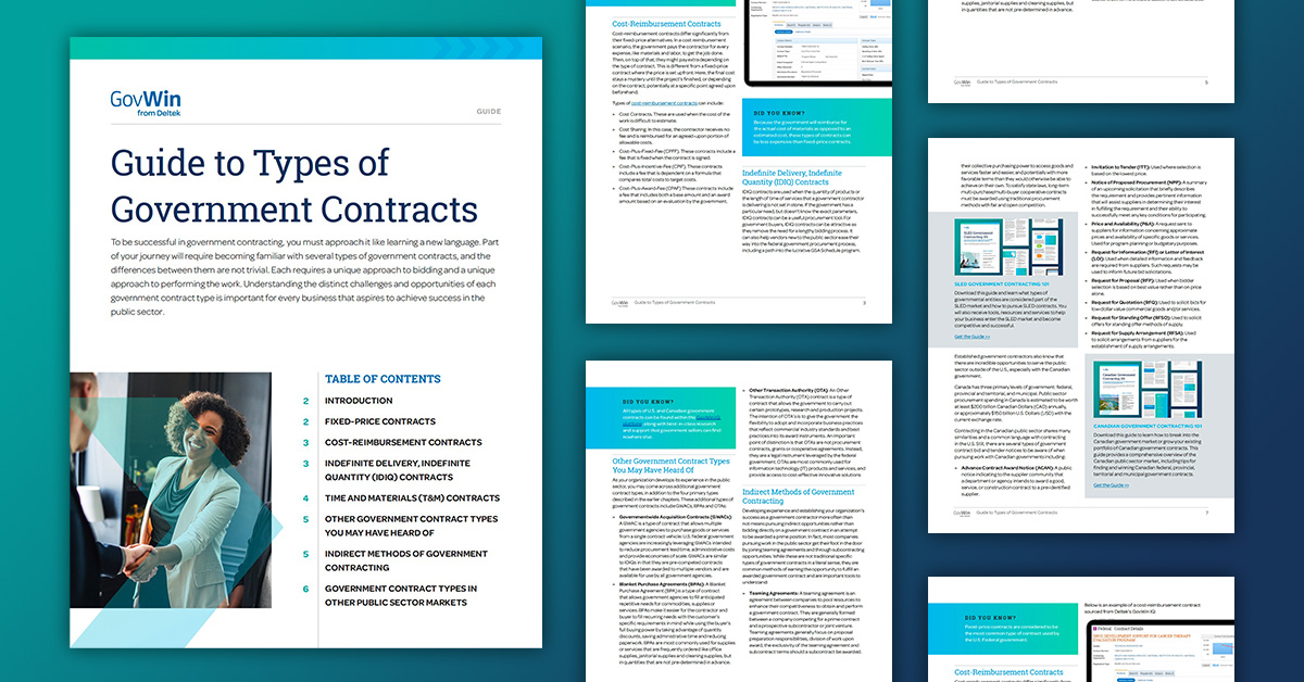 A Guide to Understanding Types of Government Contracts
