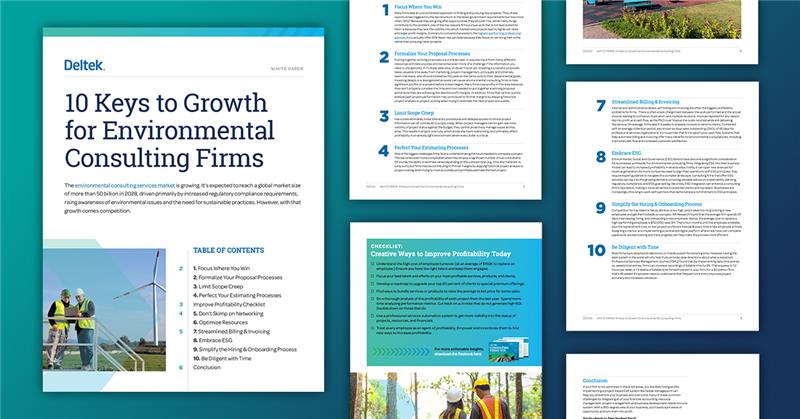 10 Keys to Growth for Environmental Consulting Firms
