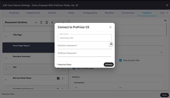 Cost Volume Pro &mdash; report parameters saved at template level