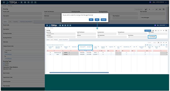 Author and revise part routings in the same system where manufacturing plans and quality operations are managed, eliminating the need for different systems