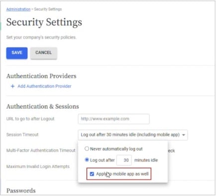 Strengthen Mobile Security with Session Timeout Controls
