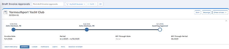 Track each invoice's approval status in real time and act before billing is delayed