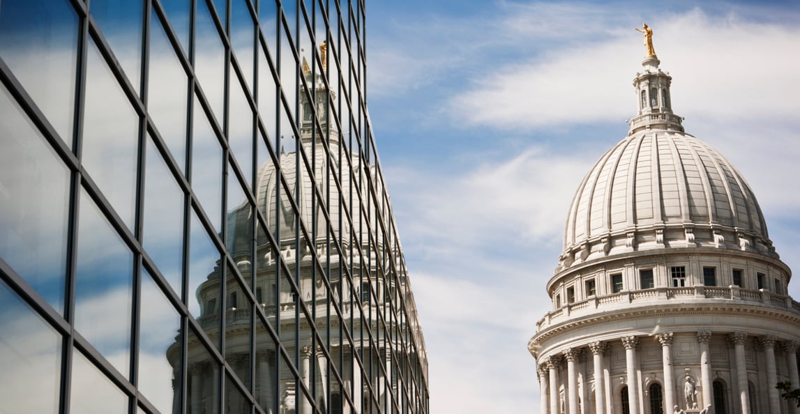 U.S. capitol building in background
