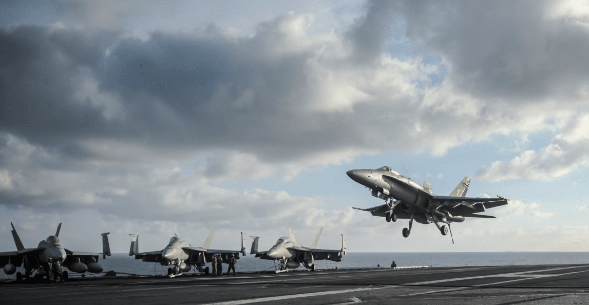 Fighter Jets on Aircraft Carrier
