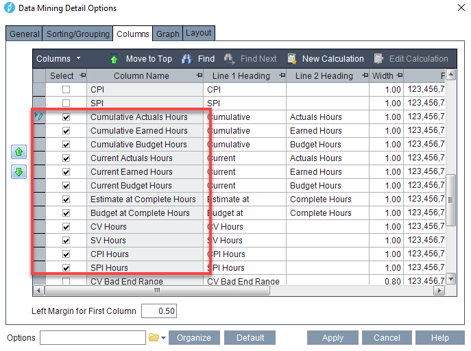 Detail Report for analysis in hours