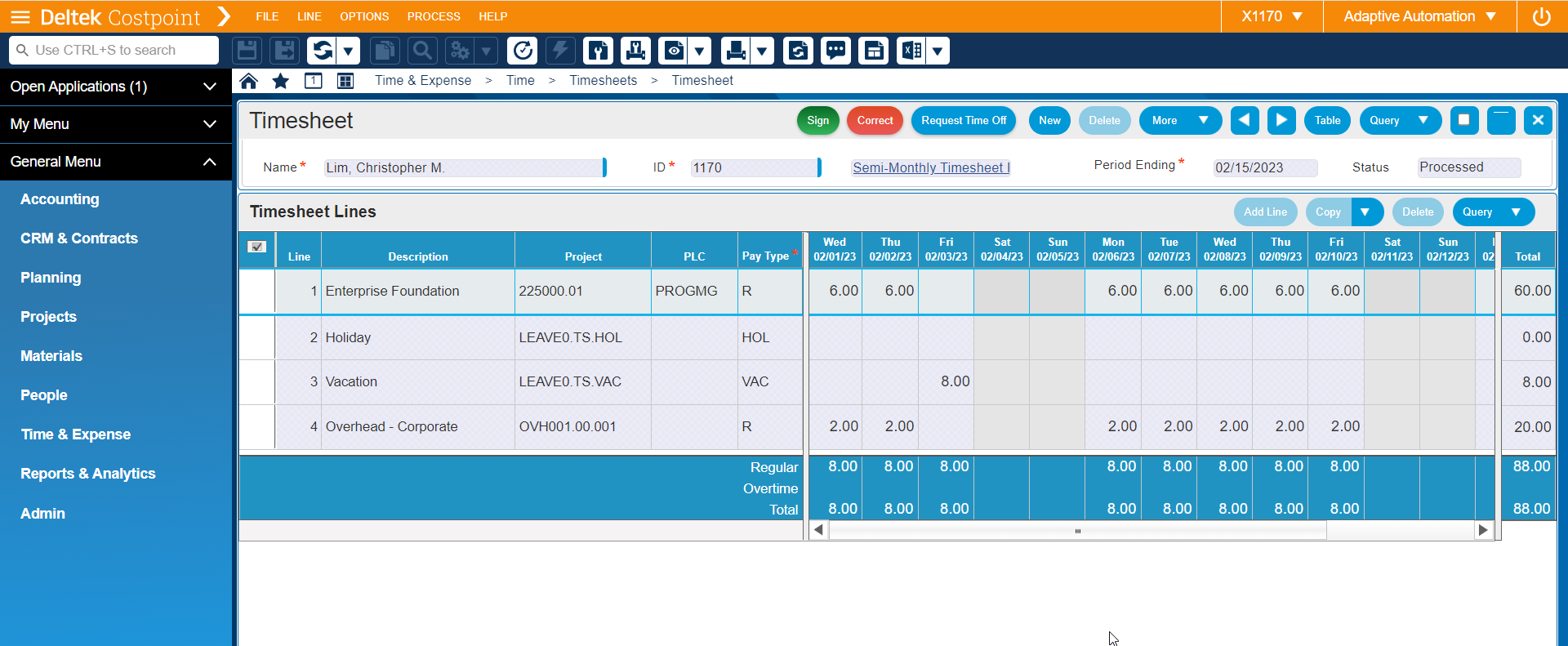Timesheet
