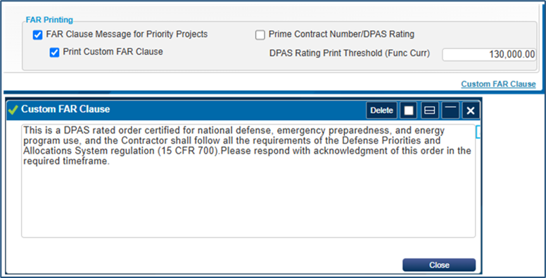 DPAS Verbiage