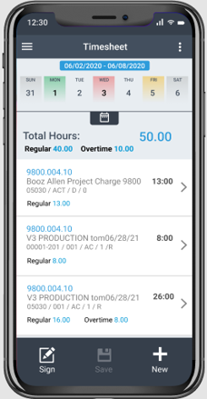 Time and Expenses Mobile Overtime
