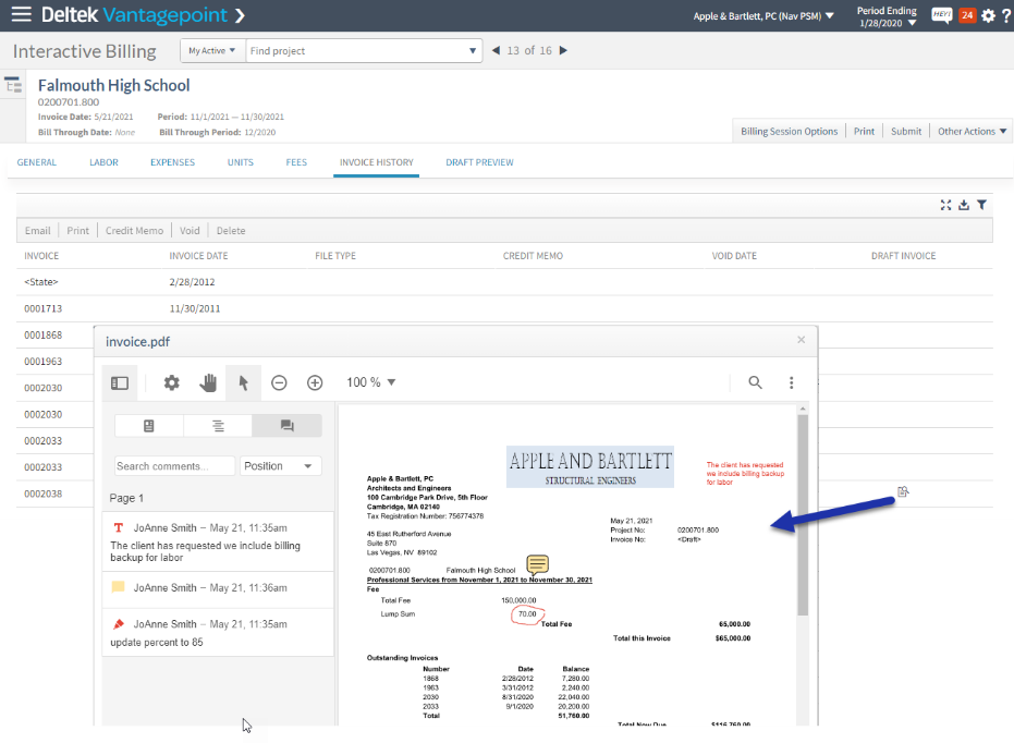 Deltek Vantagepoint, Maintain Historical Markups