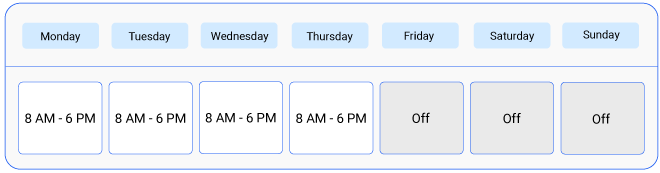 4/10 work schedule example