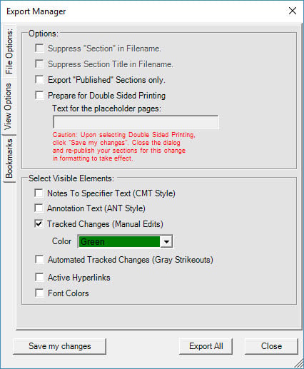 Export Manager New Features with color