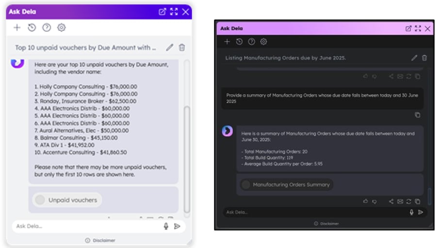 Natural language assistant that allows users to access data, perform tasks and get help.