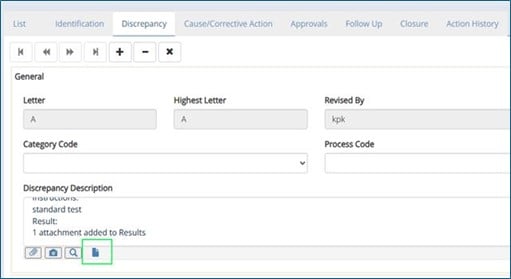 Include all attachments from the originating inspection record