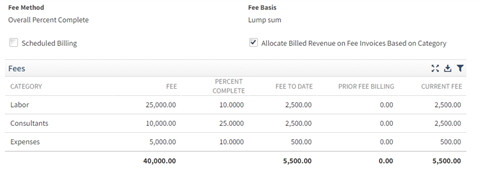 Billing Allocate