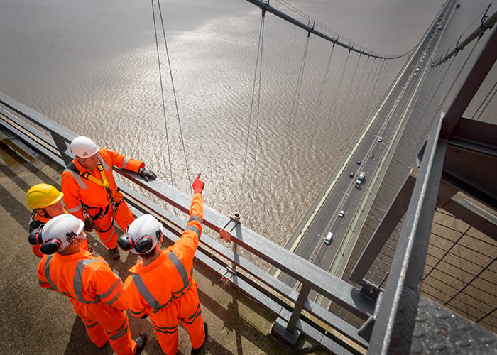 Workers on Bridge