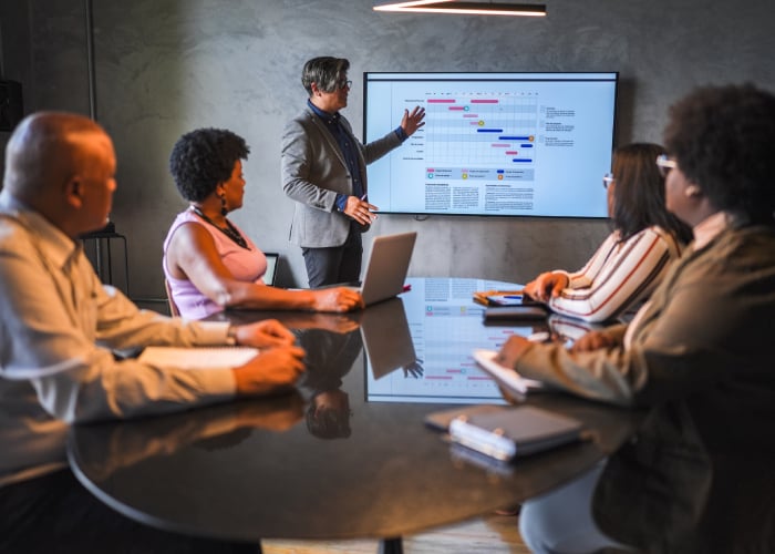 Board Meeting with group of people 