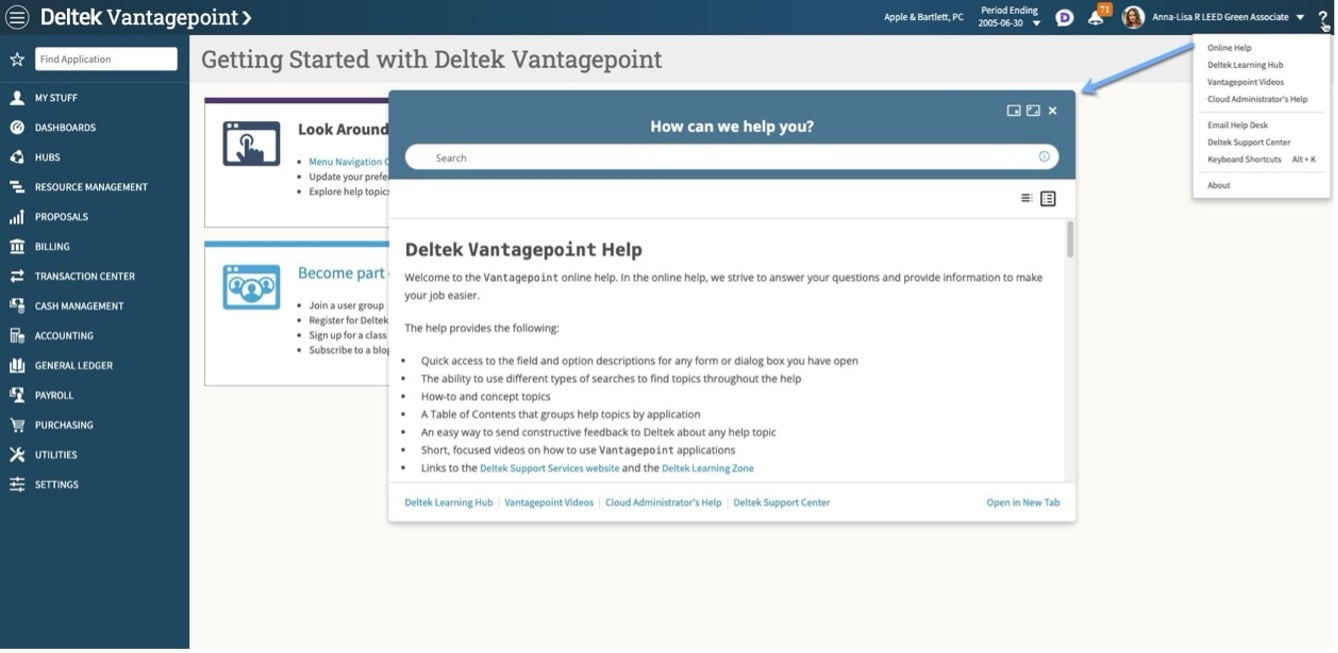 Deltek Vantagepoint new feature to bring the power of deltek learning hub into your workflow