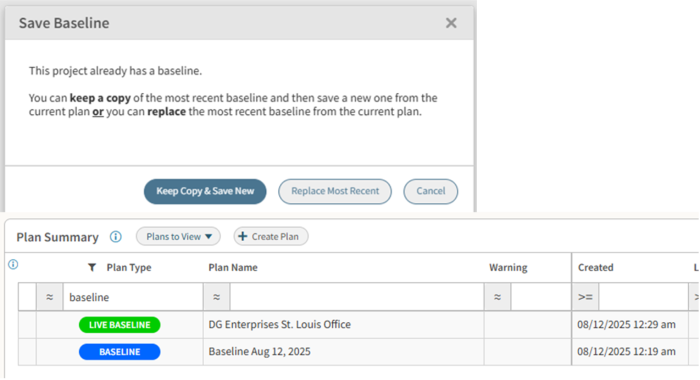 Capture approved scope at key milestones, not every daily plan change