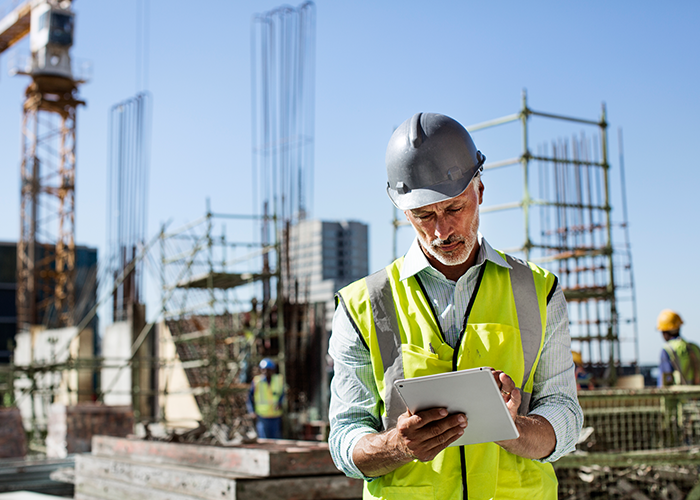 Engineer at jobsite