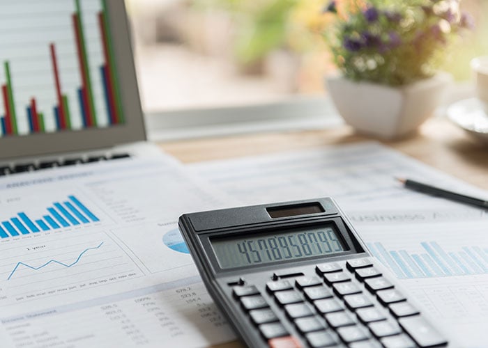 Calculator on Business Report