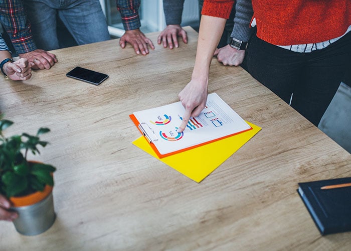 creative business people working together