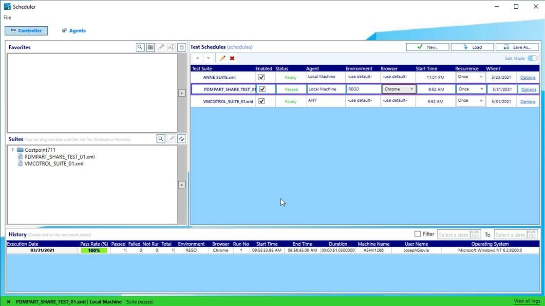 Costpoint Test Runner