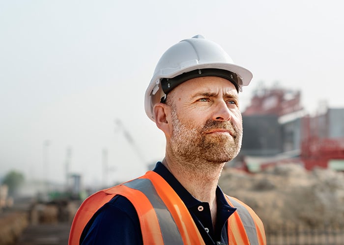 Engineer Architect Construction Site Planning Concept