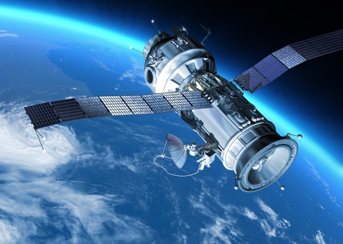 Satellite orbiting Earth