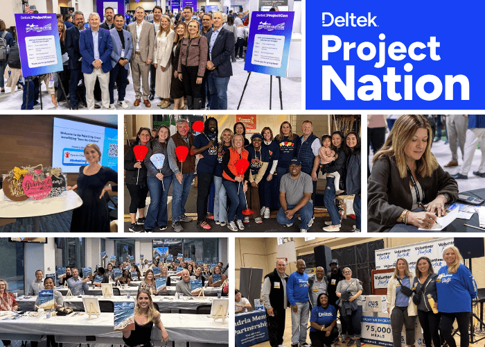 Collage of attendees and activities at the Project Nation event