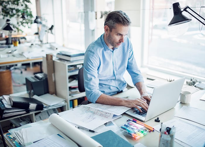 Business professional working on a project