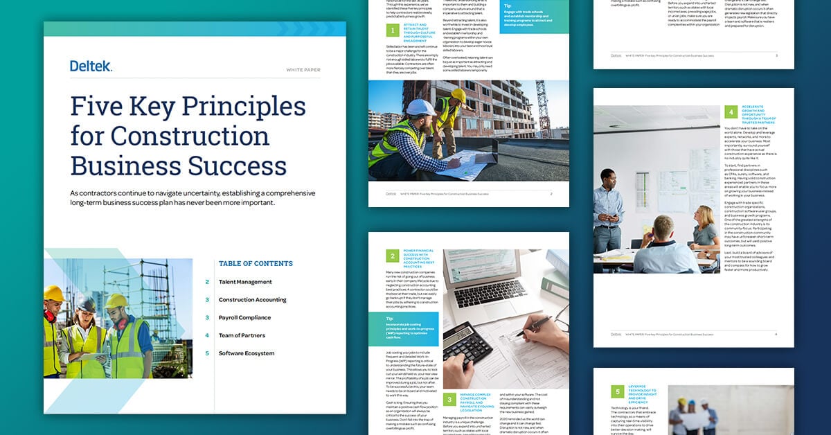 Five Key Principles for Construction Business Success