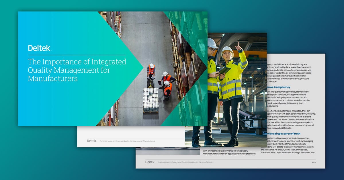Importance of Integrated Quality Management for Manufacturers